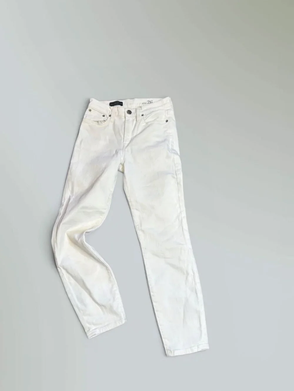 J. Crew White Lookout Hi Rise Crop Jeans Size 26